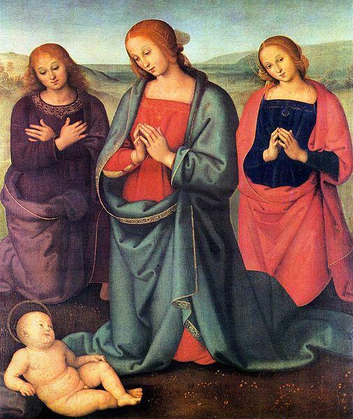 Pietro Perugino Madonna with Saints Adoring the Child oil painting image